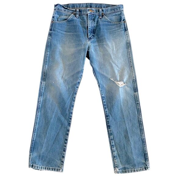 Vintage Wrangler Faded Straight Leg Western Jeans - Picture 1 of 9